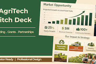 investor pitch deck presentation design powerpoint design agribusiness
