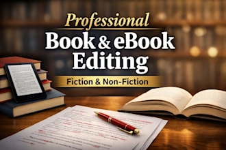 professionally edit and proofread your book or ebook