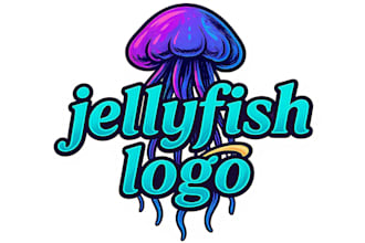 design a unique and creative jellyfish logo for your brand