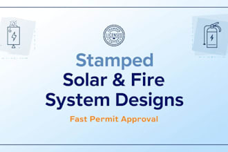 design, stamp solar and fire protection systems for permits