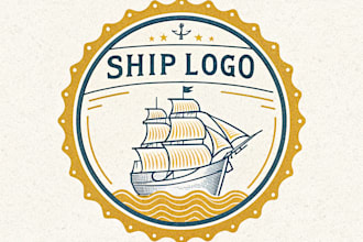 design a professional and unique ship logo for your brand
