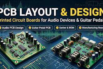 pcb layout, printed circuit board pcb design for audio devices and guitar pedal