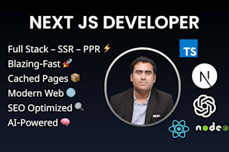 develop next js full stack, blazing fast, ssr, SEO ready, ai powered web apps