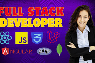 build responsive website full stack developer react node,js php laravel