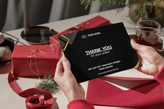 design a thank you card or product insert for amazon ebay