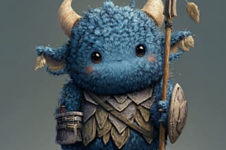 draw a character art, cute dnd character art, dnd, game