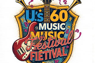 create wonderful music festival logo for you