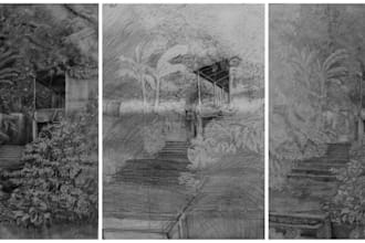 hand drawn charcoal or pencil drawing  from your any photos