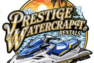 design a unique and modern jet ski logo for your brand