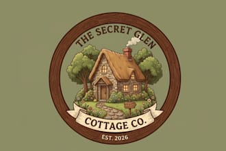 make wonderful and excellent cottage logo design