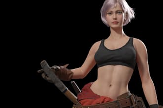 design 3d modular character optimize for unity, ue5 game,3d cloth,blender rig,uv