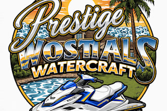 professional jet ski logo design  unique and bold water sports branding