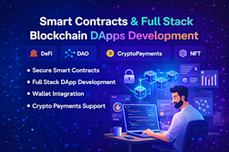 develop smart contracts and full stack blockchain dapps