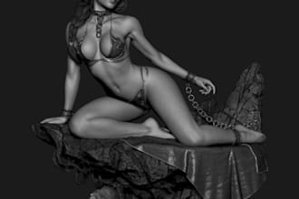 turn 2d photo into 3d nsfw model,stl file for 3d deliver,zbrush miniature model