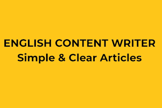 write clear and simple english articles or blog posts