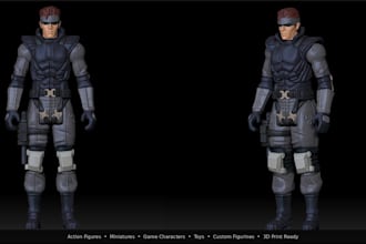 sculpt 3d printable action figure toys miniatures character model 3d printing