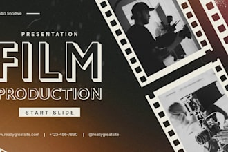 design film investor pitch deck, movie presentation deck tv series proposal deck