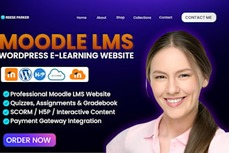 setup customize fix moodle lms website scorm canvas lms blackboard h5p quizzes