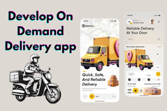 create mobile app development taxi booking app, courier delivery ridesharing app