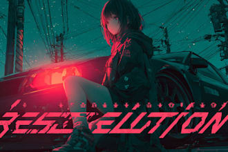 make a anime style album cover or music cover artwork