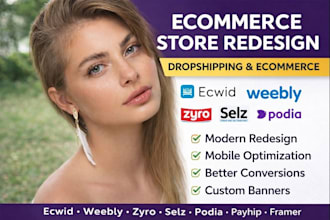 redesign ecwid weebly zyro selz podia payhip framer ecommerce dropshipping store
