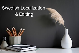 localize and edit content into native swedish