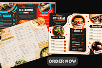 design canva menu board, digital menu, food menu, catering menu, tv menu