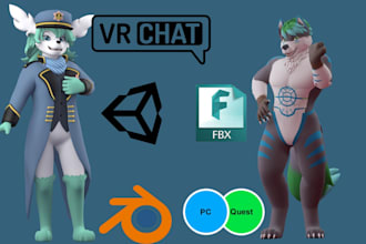 create vrchat furry avatar vrchat rigging unity setup 3d vrchat upload physbones