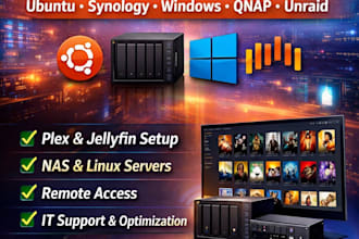 fix setup plex media server, synology nas, ubuntu server, jellyfin, qnap, unraid