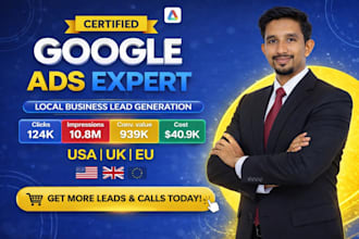 setup and optimize google ads for local businesses USA UK and eu
