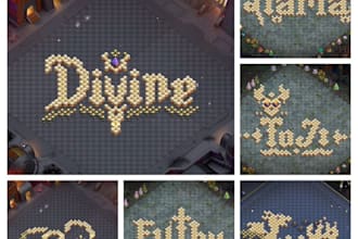 design a custom clash of clans name base using walls