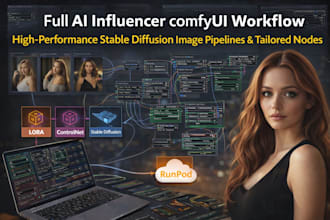 create ai influencer comfyui workflow for stable diffusion image pipelines node
