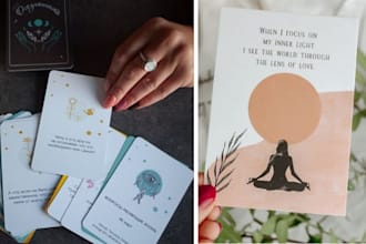 create card game and board game designs with card box and rule book