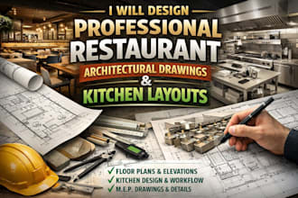 design professional restaurant architectural drawings and kitchen layouts