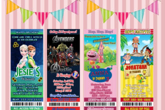 design Ticket Birthday Invitation