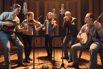 record mandolin, violin, fiddle, harmonica  banjo for your track