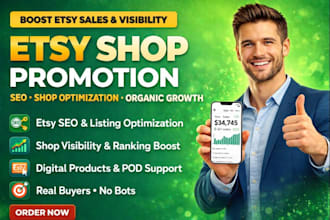 do etsy promotion, etsy SEO and etsy shop marketing to boost sales