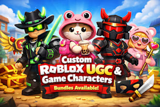 create custom roblox ugc, game characters, and bundles