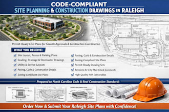 provide code compliant site planning and construction drawings in raleigh
