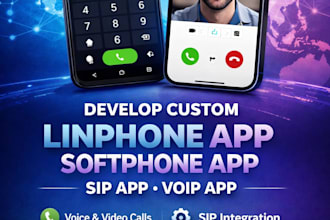 develop custom linphone app softphone app sip app voip app ai n8n zapier