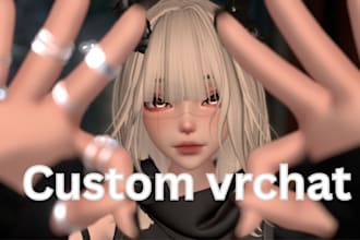 custom 3d vrchat avatar design full body rigging unity vtuber humanoid fbx model