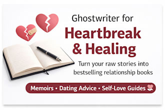 ghostwrite dating or relationship books about heartbreak, healing, and self love