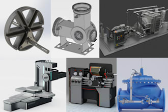 factory and production industrial machinery design 3d mechanical cad assemblies