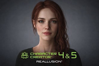 model a 3d character, metahuman character for reallusion cc4, cc5 and iclone 8