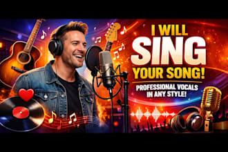 record a professional UK male vocal for country, rap, love, rock or folk songs