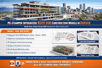 provide pe stamped integrated revit bim construction models in denver