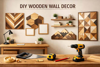provide DIY wood wall decor plans for home and office