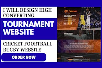 design tournament website basketball cricket football academy rugby website