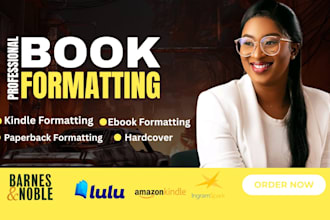 professionally format your book for amazon KDP paperback and ebook