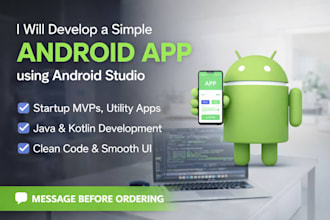 develop a simple android app using java android studio